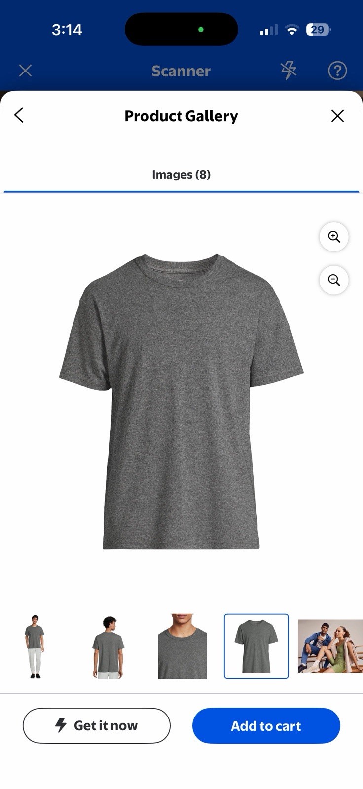 Athletic Works Men's Size 2XL Tri-Blend T-shirt Moisture Wicking Charcoal Gray gallery