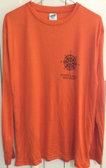 Sun N Sand Men’s Size Large Outdoor Sport Activewear Shirt Orange Long Sleeve