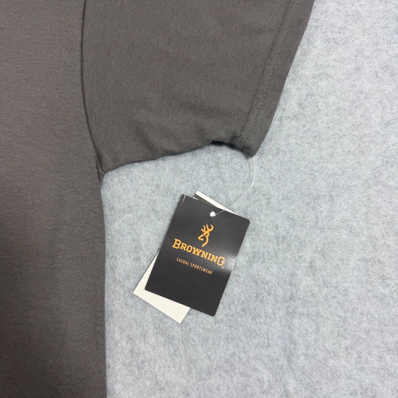 Browning Men’s T-Shirt Large Gray Buckmark Logo Casual Sportswear NWT Cotton gallery