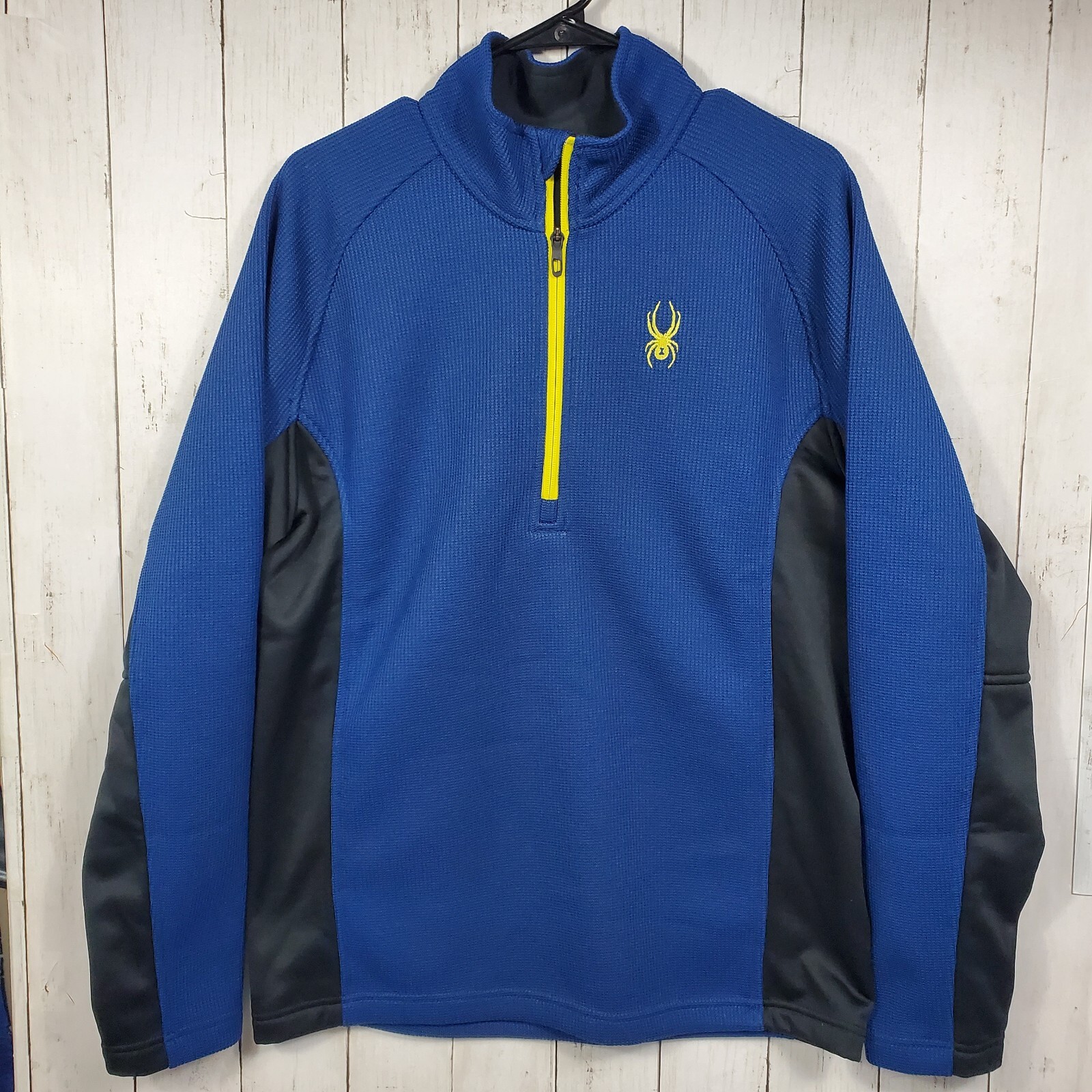 Spyder Outbound 1/2 Zip Sweater Ski Jacket Pullover Men's Size Large Blue Black gallery