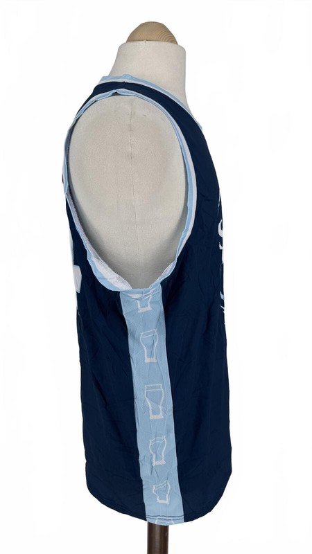 Samuel Adams Basketball Jersey Blue White Mesh Retro Y2K Style Size M gallery