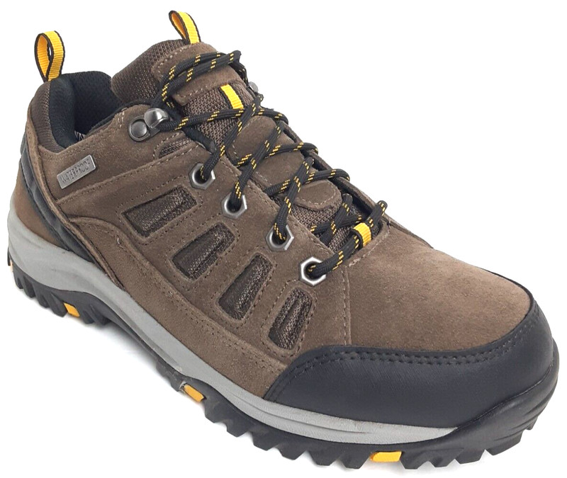 Skechers SIZE 8 Men's LEATHER Boot WATERPROOF Hiking MEMORY FOAM Brown 65673 gallery