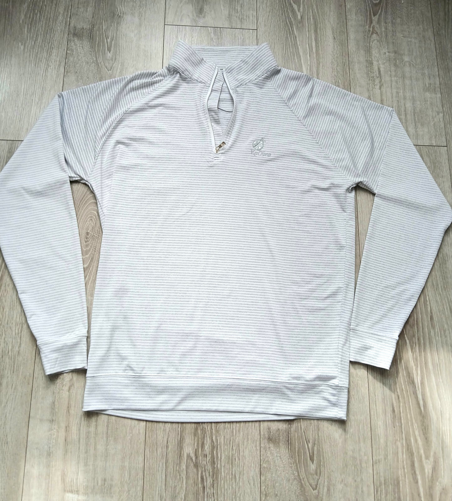 Holderness & Bourne 1/4 Zip Pullover Men's Small White Dry Luxe Performance gallery