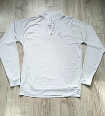 Holderness & Bourne 1/4 Zip Pullover Men’s Small White Dry Luxe Performance