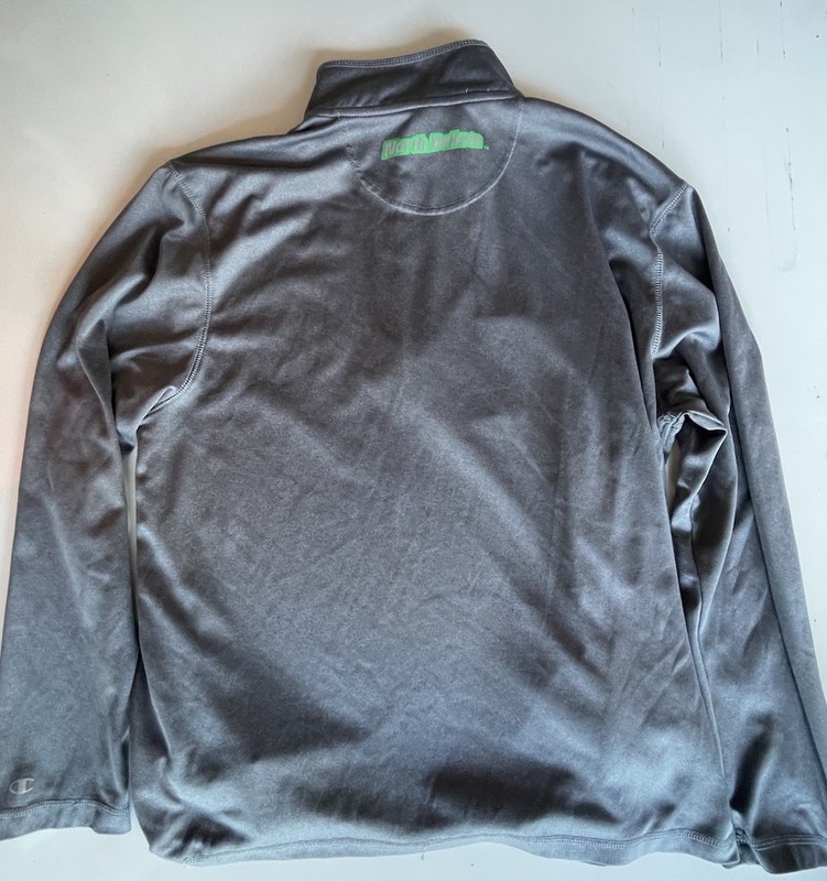 UND Fighting Hawks Gray Quarter-Zip Pullover Men’s XL EUC Hockey Fan Gear gallery