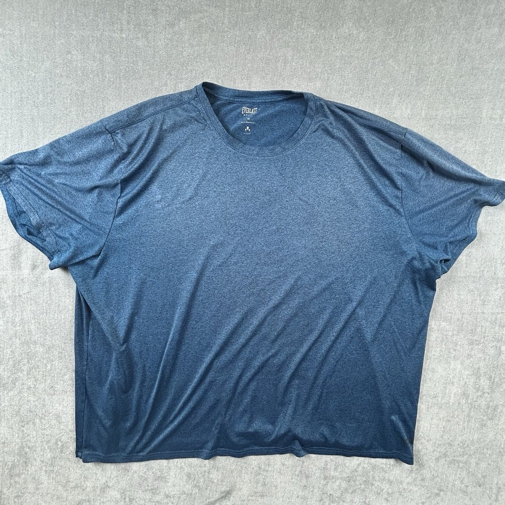 Everlast Sport T-Shirt Mens 4X Short Sleeve Heather Blue Crew Neck Activewear