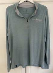 Free Fly Bamboo Flex Quarter Zip Pullover Shirt aqua blue Men’s medium LIVE WELL