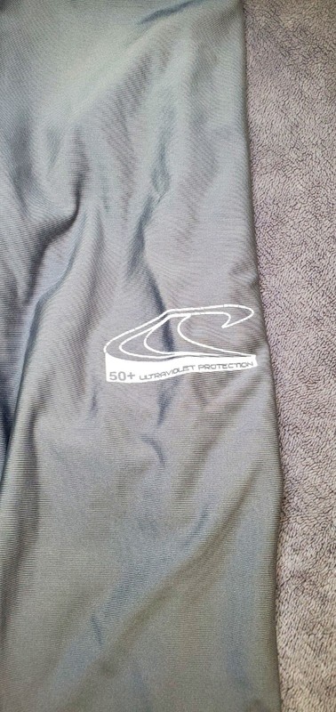 O'NEILL Men's Sz 2XL Basic Skins 50+UVA Protection Rash Guard Dark Gray Za3-45 gallery
