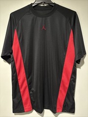 Jordan Training Dri Fit Shirt Training Large Black Gym Athletic Tee Center Logo
