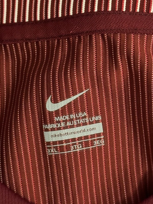 New 3XL Nike Pro Elite Qatar Drill Top 1/4 Zip Maroon Track & Field USA Made Men gallery