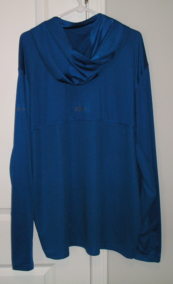 HABIT (LS) QUARTER ZIP MEN (2XL) POLYESTER/SPANDEX BLUE HOODIE STRETCH PULLOVER gallery