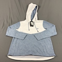 Zero Restriction Golf Hoodie Tyson Chest Logo Medium Blue Polyester MSRP $208