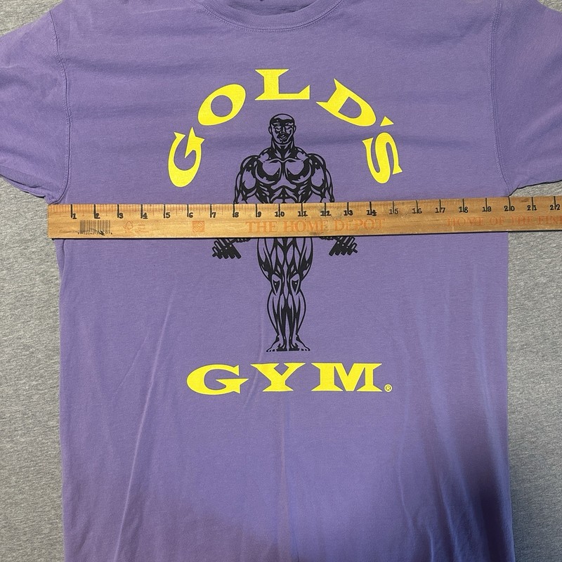 Vintage Gold’s Gym Mens Medium LIGHT PURPLE T-Shirt *NEW WITH TAGS* Lifting gallery