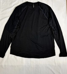 NWT$98 Lululemon Mens Ventilated Hiking Long Sleeve – BLK – Size L