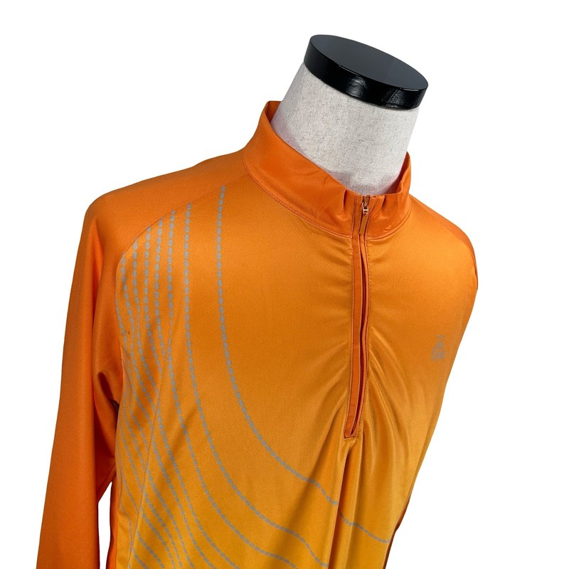 Lynx Golf Collection Mens 2XL 1/2 Quarter Zip Pullover Orange Yellow Gradient gallery
