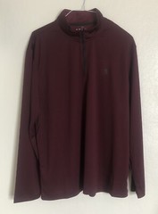 Izod 1/4 Zip Pullover Long Sleeve Golf Shirt Men’s Size XL Velvet Maroon NWT