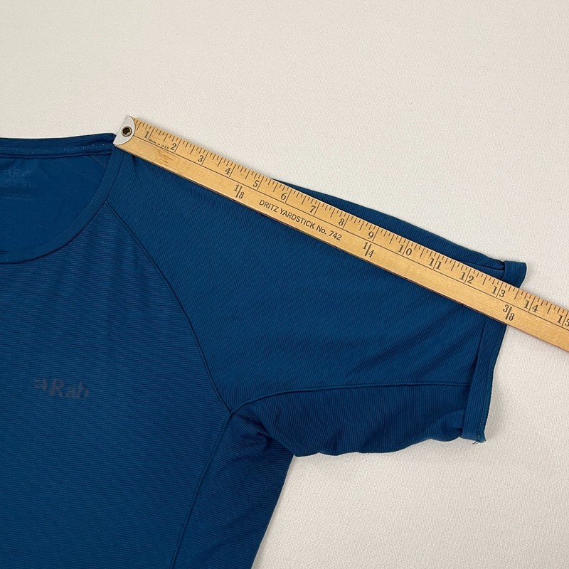 Rab Forge SS Tee Shirt Men L Blue Merino Wool Base Layer Hiking Running Gorpcore gallery