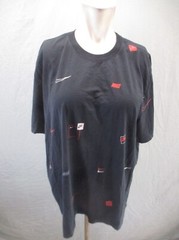 The Nike Tee Size XL Mens BLK Printed 100% Cotton Short Sleeve Athletic Top 797