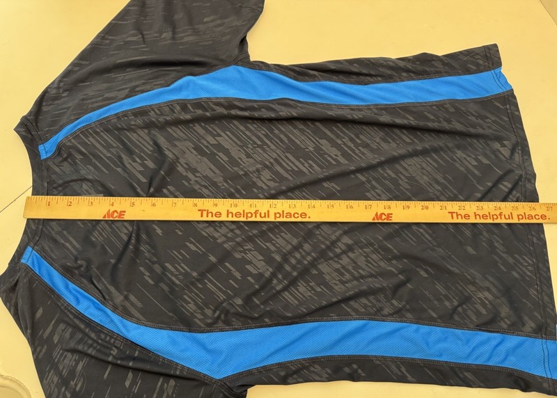 Russell Dri-Power 360 Training Fit Black & Blue Shirt Men's Medium gallery
