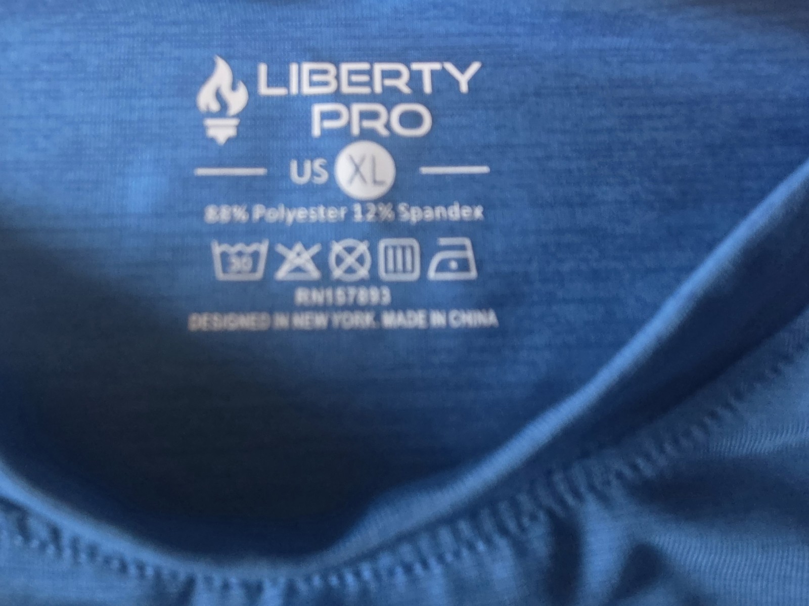 Liberty Pro Men's XL Short Sleeve Regular Fit Blue Poly/Spandex Crew Tee gallery