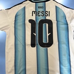 Messi #10 Football Jersey Shirt XL White Sky Blue New