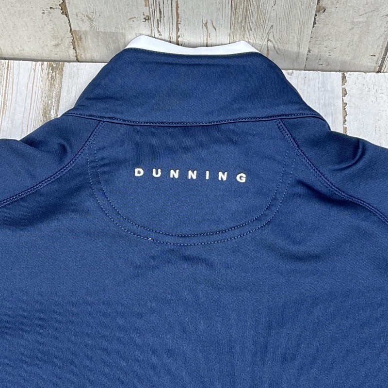Dunning Golf Pullover 1/4 Zip Heathered Tour Blue Thumbholes Cuff Size M EUC gallery