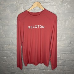 Peloton Men’s Pullover Lightweight Gym Workout Top Long Sleeve Peach/Pink Medium