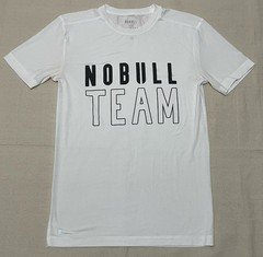 NOBULL Team White Short Sleeve Tee Shirt Adult Athletic Size Small Gym Training