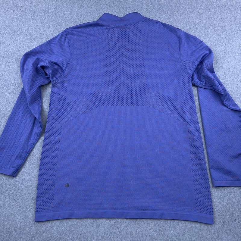 Lululemon Metal Vent Tech Midweight Half Zip Men XL Velvet Dust/Wild Indigo Golf gallery