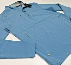 Peter Millar Crown Crafted 1/4 Zip Golf Windbreaker Stretch Pullover Jacket Blue