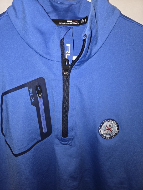 RLX Ralph Lauren Performance Men’s Blue Long Sleeve Alabama Golf Shirt Size L gallery