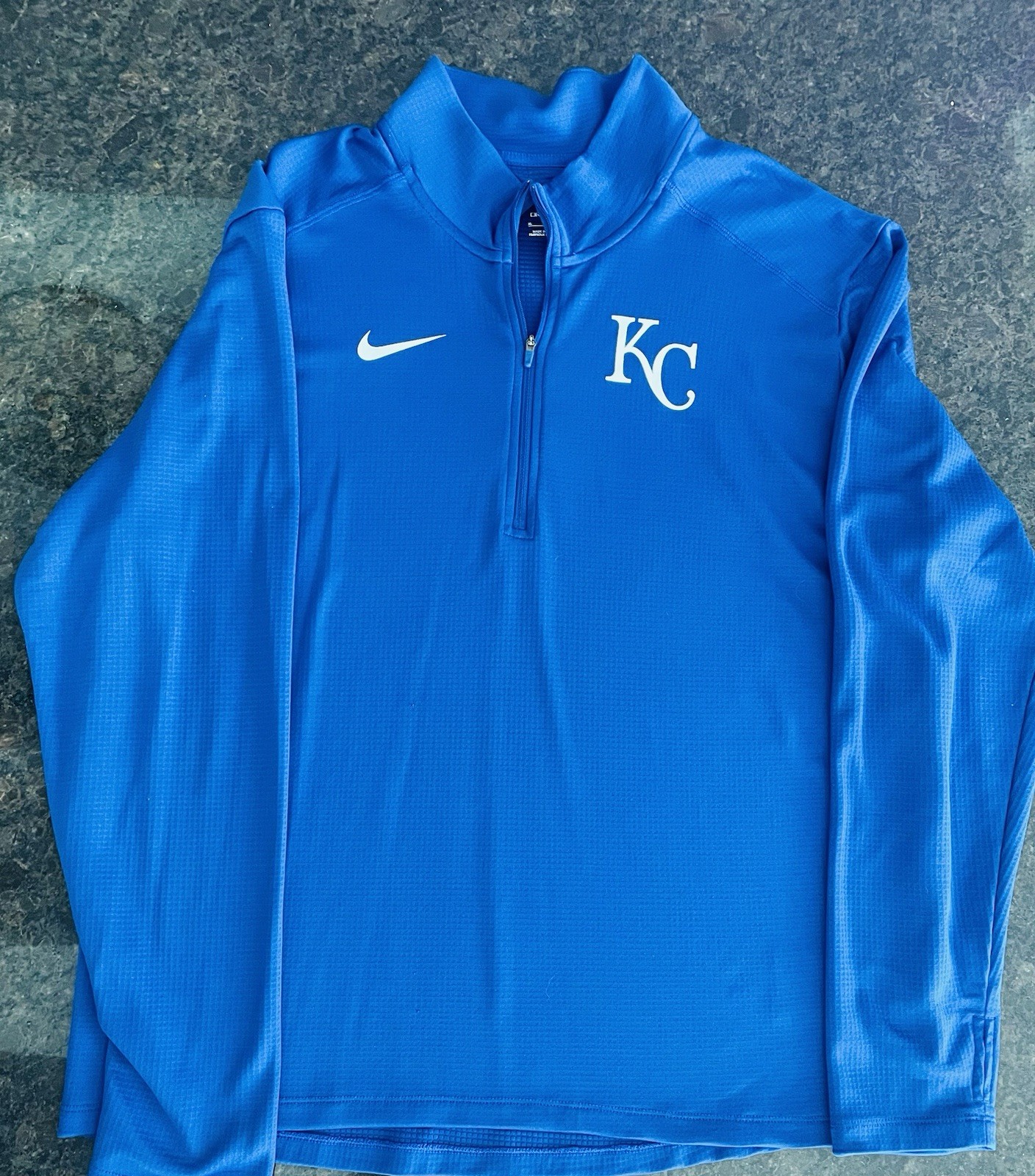 Nike Dri-FIT KC Kansas City 1/4 Zip Pullover Mock Neck Blue Men's XL gallery