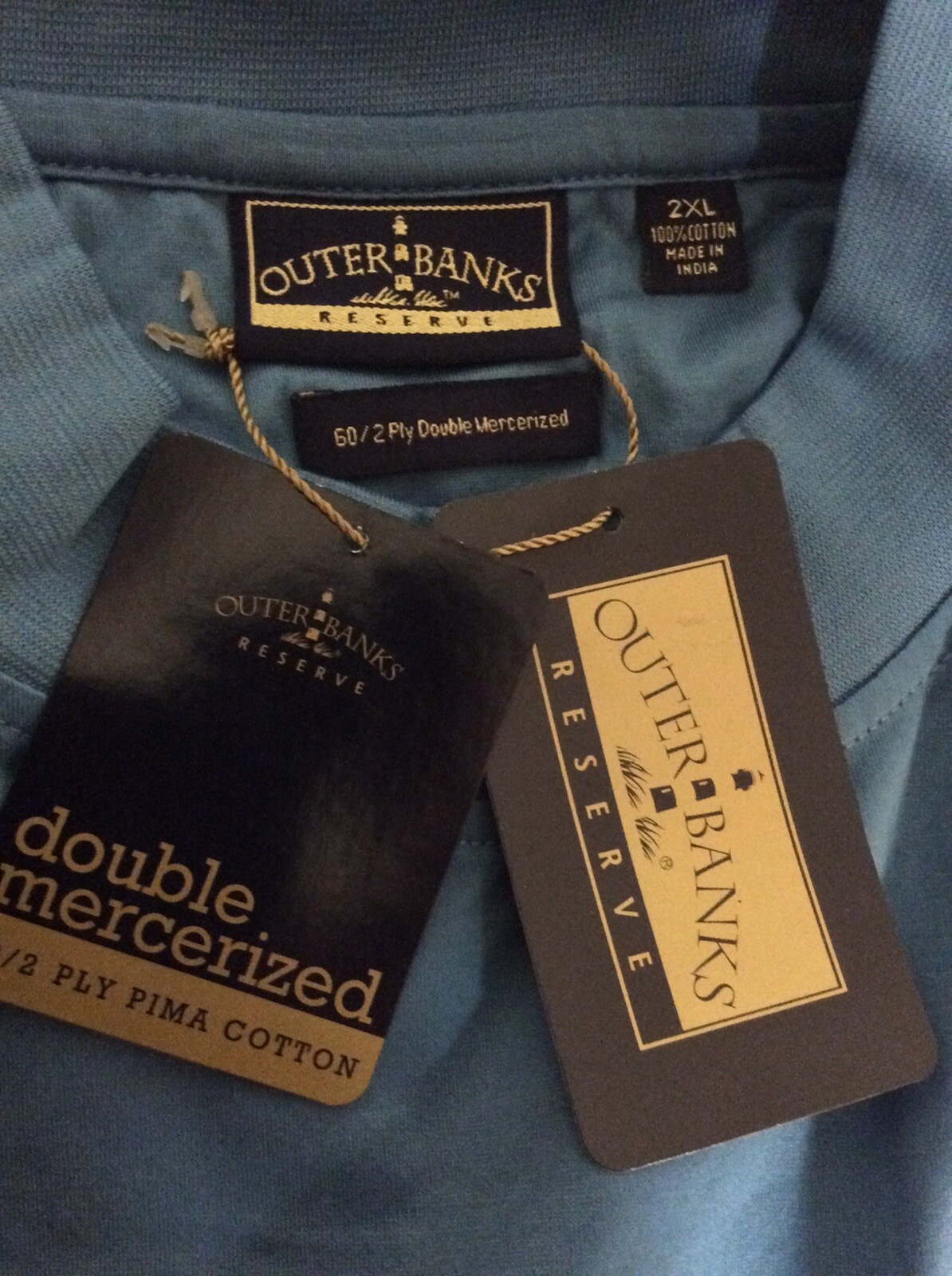 Outer Banks Reserve Men's Pullover Shirt NWT Size 2XL Blue gallery