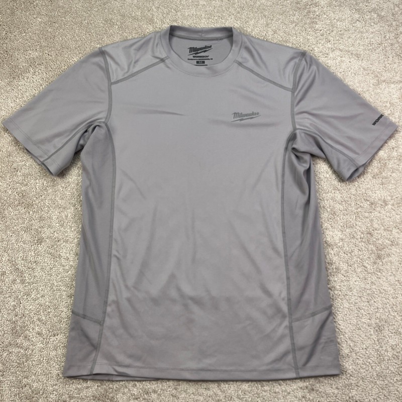 Milwaukee Mens M Workskin Performance Shirt Grey Short Sleeve Base Layer 411G gallery