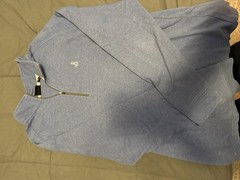 Dunning 1/4 Zip Mock Neck Golf Pullover Shirt Men’s L Blue