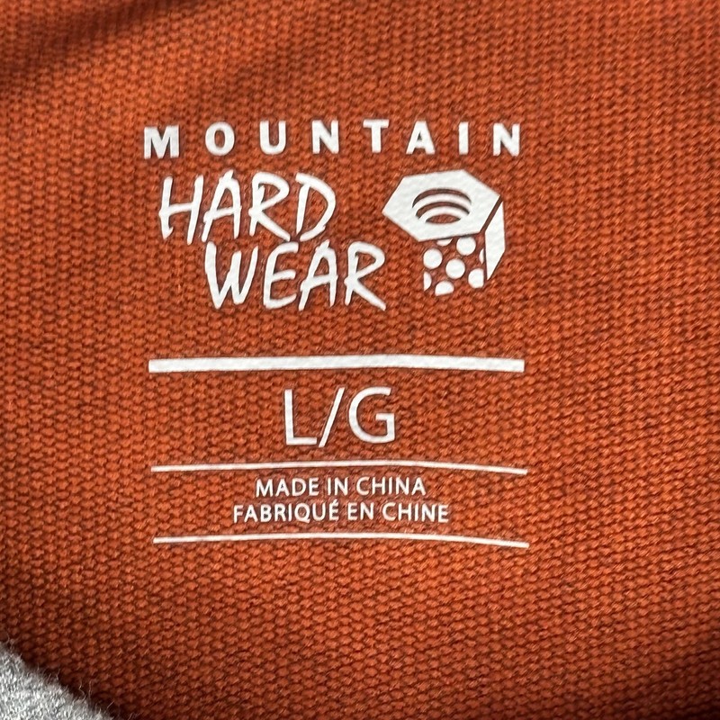 Mountain Hardwear Pullover Mens L Gray Brown Colorblock Henley Button Sleeve gallery
