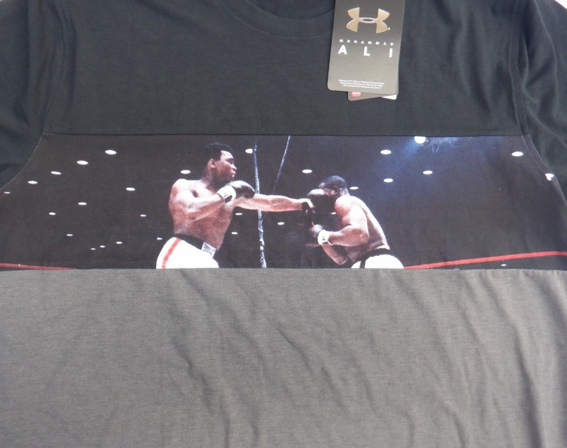 Under Armour Men's L Muhammad Ali Shirt Black Gray Boxing Limited Edition READ gallery