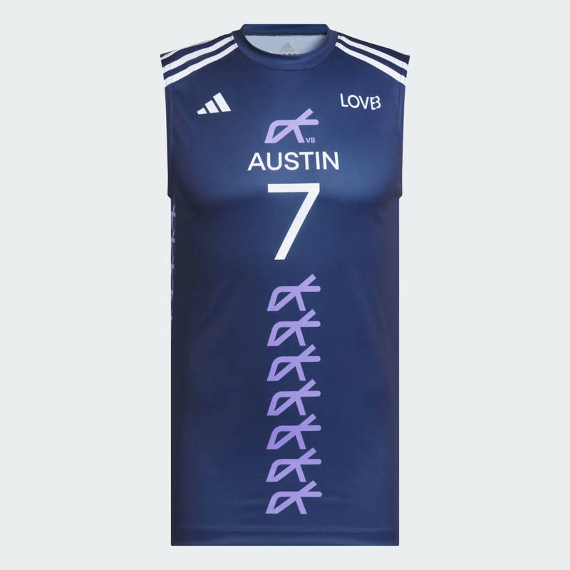 adidas x LOVB Austin Volleyball Eggleston #33 Sleeveless Jersey Large gallery