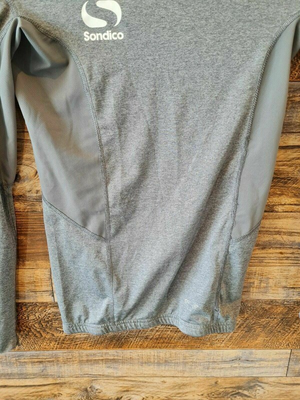Sondico Men's Grey Long Sleeve Athletic Base Layer Training Top XS Gym Wear gallery