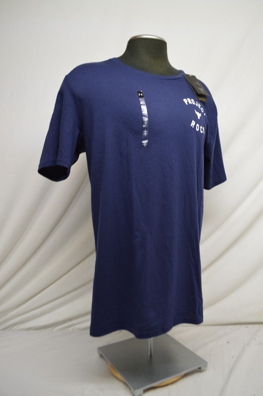 NEW Under Armour Men's Project Rock 7 S / S T Shirt, (410) Midnight Navy LARGE gallery