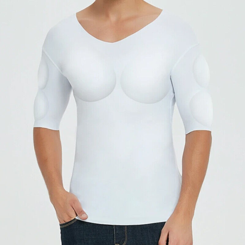 Men's Invisible Pads Shaper Fake Muscle Chest Tops Protection Sponge Enhancers gallery