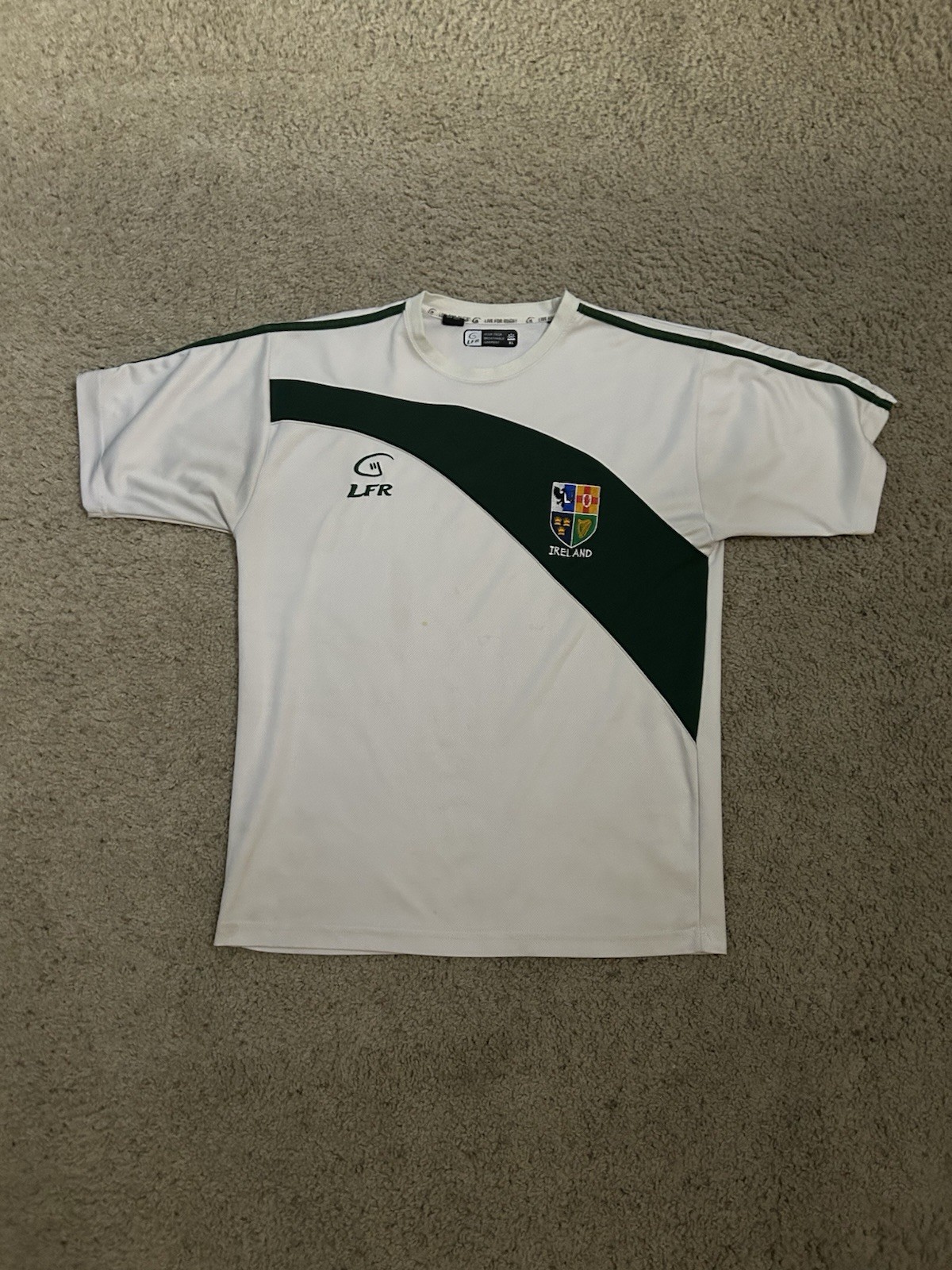 Ireland Live for Rugby Jersey White LFR Breathable Shirt USED | Size MENS XL gallery