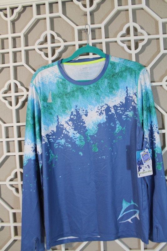 NWT Loco Kaile Shirt Mens S Small Blue Lightweight Fish Fishing Colorful Outdoor gallery