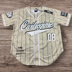 Civil Regime Major Baseball Jersey Embroidered Button-Up Men’s Size Medium