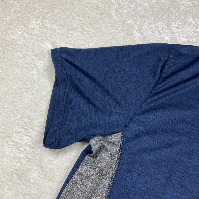 Performance Mens Size XXL Blue Gray Activewear Shirt Short Sleeve Crew Neck gallery