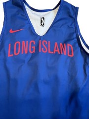 Nike G-League Long Island Nets Men’s M Reversible Jersey NBA Practice Blue Grey