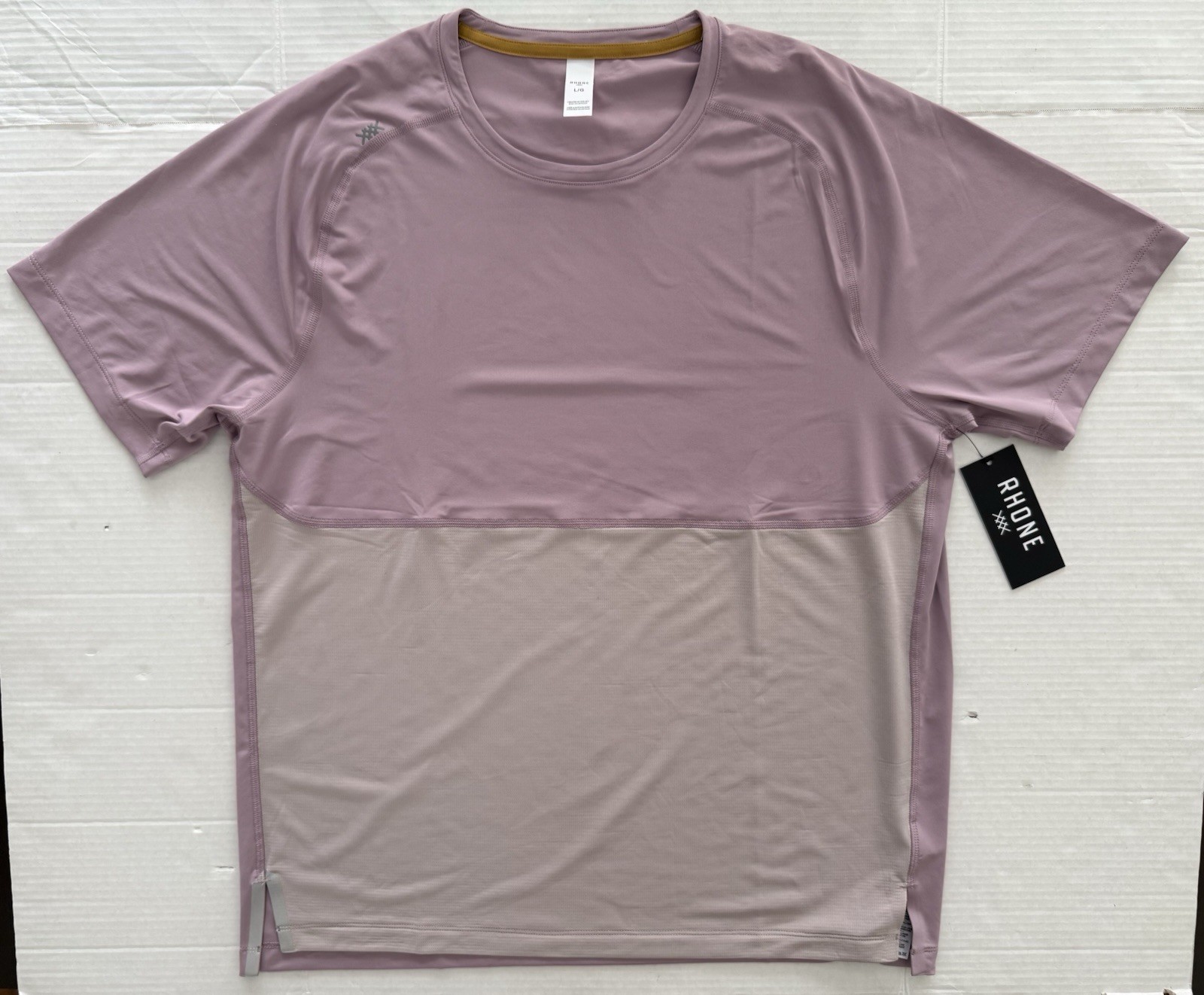 Rhone Extra Mile Running/Performance/Athletic Tee Men’s Large Discreet Mauve NWT gallery