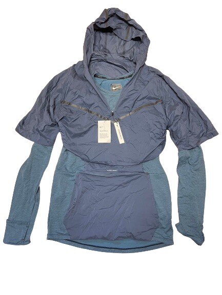Nike Tech Pack Therma Sphere Blue Running Jacket Packable AR1709-427 Size Medium gallery