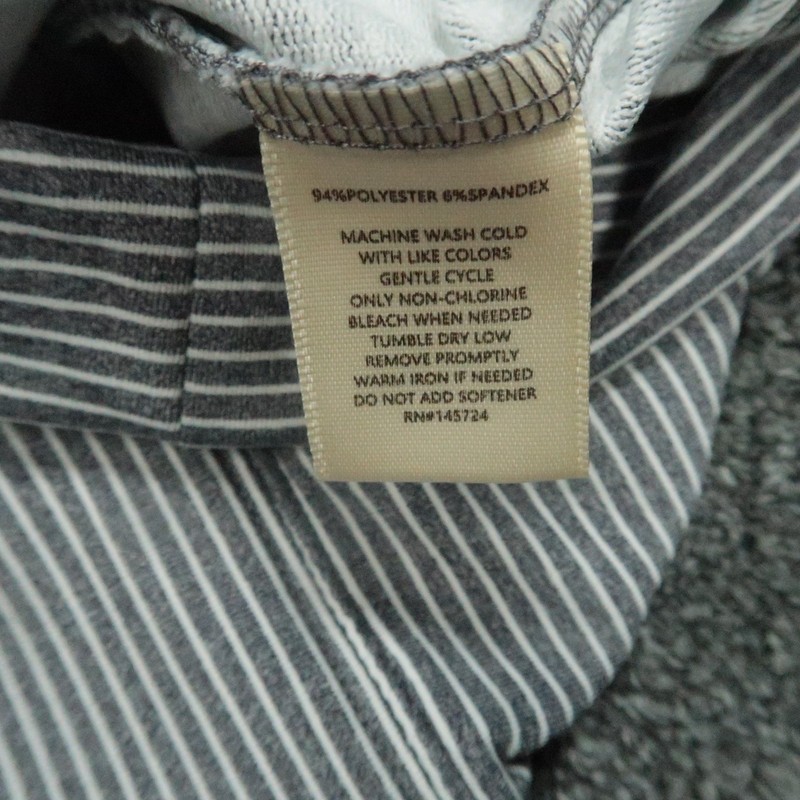 Onward Reserve Pullover Mens XXL Gray Striped Quarter Zip Performance Mock Neck gallery