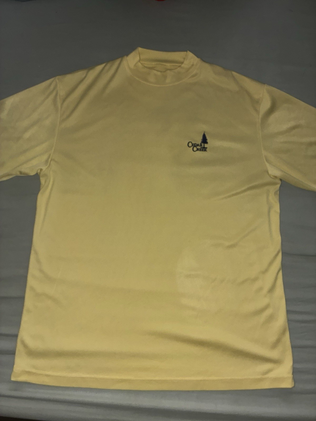 Div Dry Men’s Yellow Crewneck Medium Moisture Wicking Short Sleeve Cedar Creek gallery